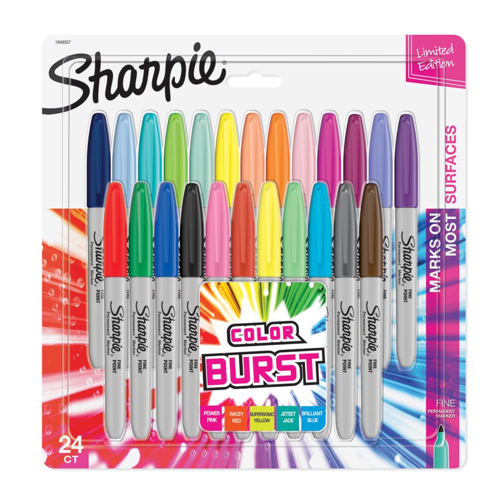 Sharpie Fine Colour Burst Pens 24 Pack RRP 20 Discount Sales 365